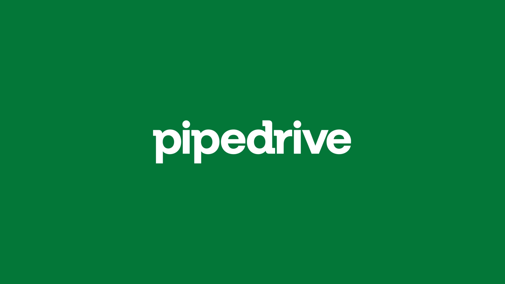 Pipedrive logo on a green background